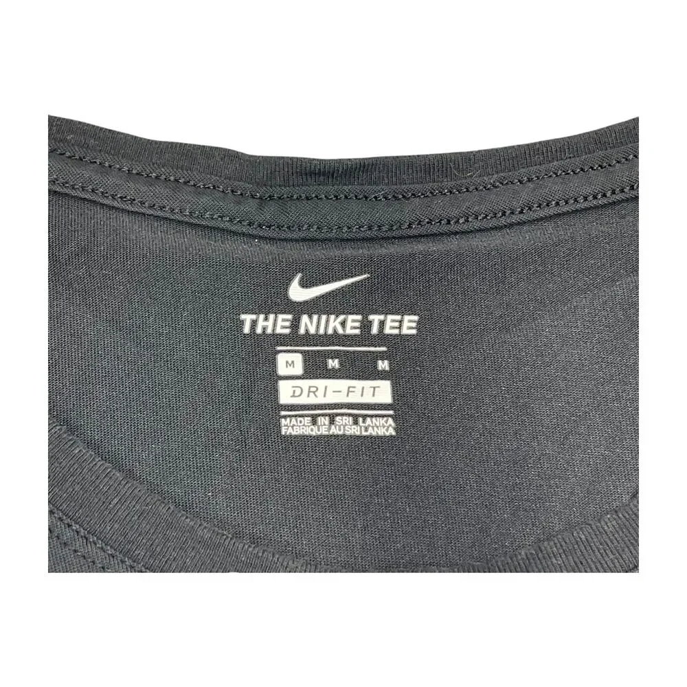 Nike T-Shirts Men's Medium Black Karma Water Cotton Round Neck Short Sleeve - Picture 2 of 8
